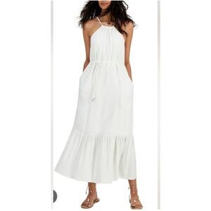 INC haltered maxi dress in off-white - 10